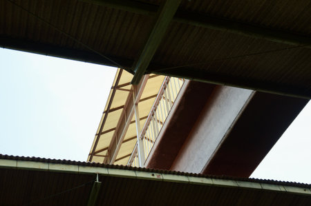 street overpass for pedestrians in thailandの写真素材