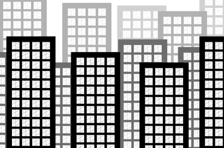 art building cartoon pattern illustration backgroundの写真素材