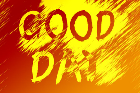 text good day on yellow background