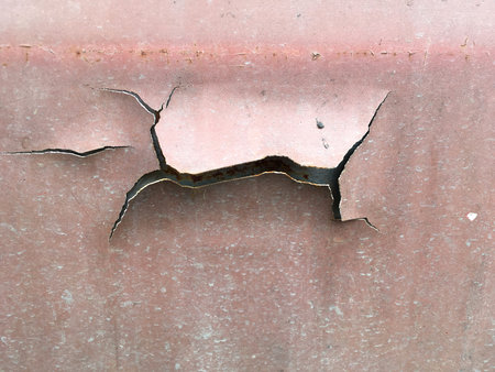 close up broken old car wall textureの写真素材
