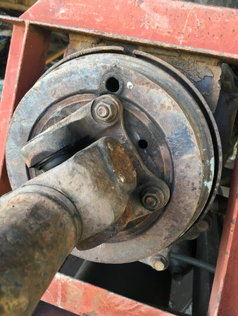 close up old iron jointsの写真素材