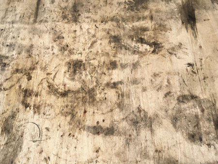 oil slick on wood floorの写真素材