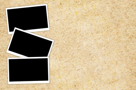 photo frame on grunge brown backgroundの写真素材