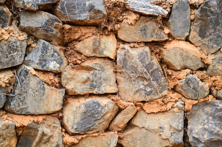dirty rock wall texture for backgroundの写真素材