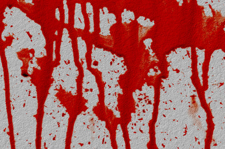 red blood on cement wall texture