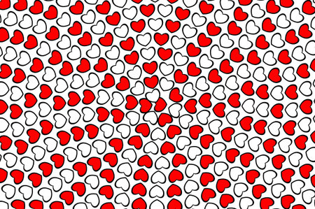 art white and red heart pattern illustration background