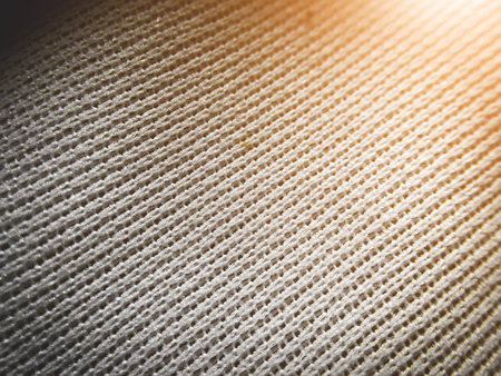 close up fabric seam texture
