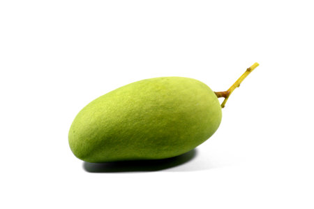fresh mango fruit on white backgroundの写真素材