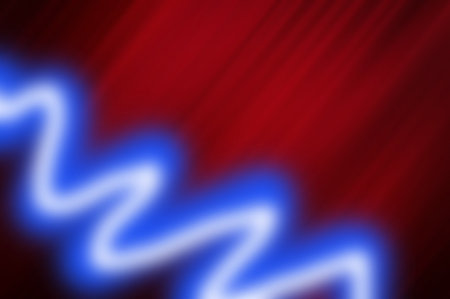 art blue light on red color illustration backgroundの写真素材