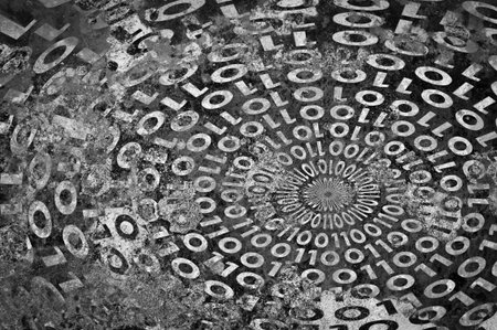 art grunge black and white abstract pattern illustration backgroundの写真素材