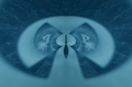 art grunge blue color abstract pattern illustration backgroundの写真素材