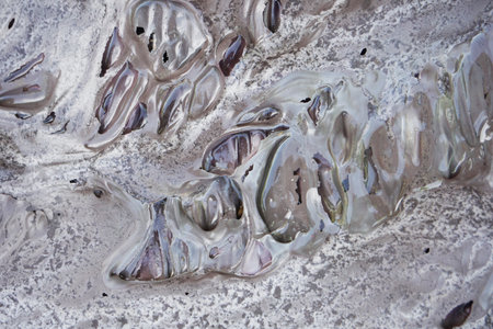 The cooled plastic after fire , environmental pollution