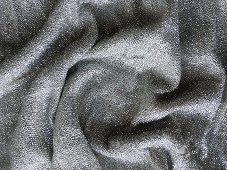 Close up silver textile texture for backgroundの写真素材