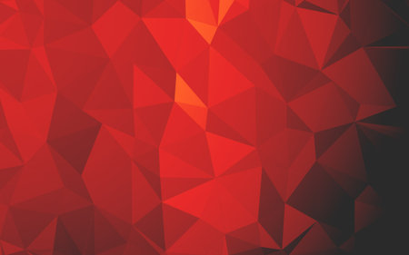 art red color polygon abstract pattern illustration backgroundの写真素材