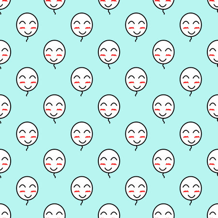 art cute balloon cartoon seamless pattern illustration backgroundの写真素材