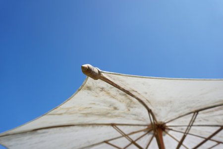 old fabric umbrellaの写真素材