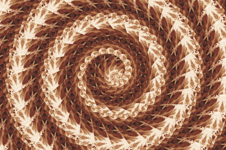 art brown color spiral abstract pattern illustration backgroundの写真素材