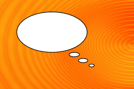 text box on orange color backgroundの写真素材