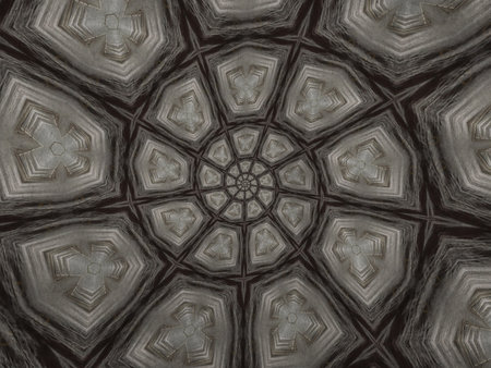 art gray color spiral abstract pattern illustration backgroundの写真素材