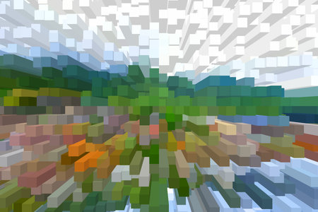 art color blocks abstract pattern illustration backgroundの写真素材