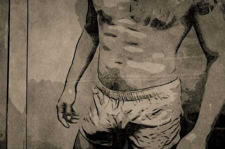 old paper texture backgroundの写真素材