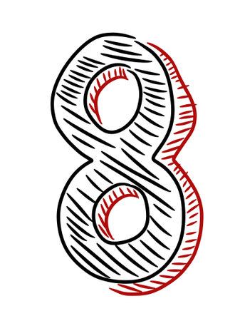 art number on white backgroundの写真素材