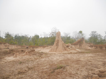 Phae Mueang Phi in Phrae at Thailandの写真素材
