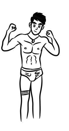 Cartoon sexy manの写真素材