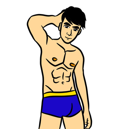 Cartoon sexy manの写真素材