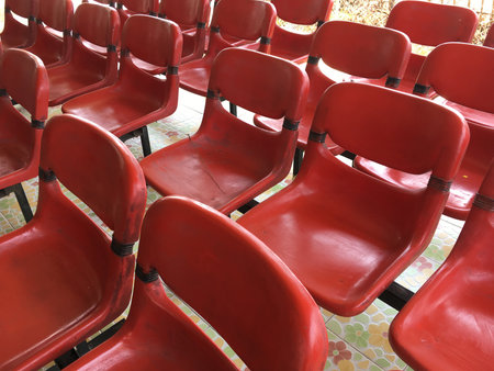 red chair in hospitalの写真素材