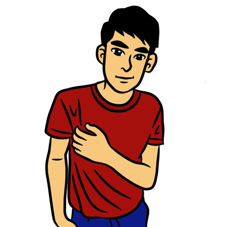 Cartoon sexy man on white backgroundの写真素材