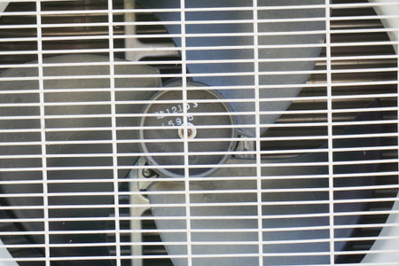 close up fan of air conditioner