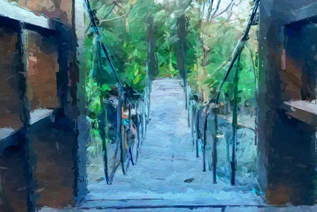 art color bridge way pattern background