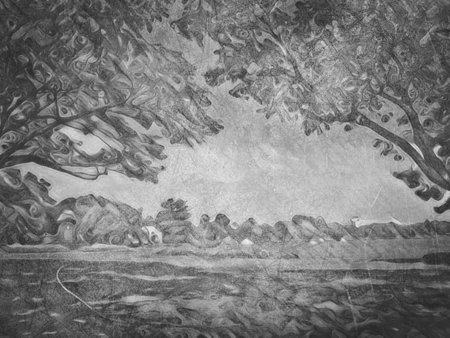 art view on paper backgroundの写真素材