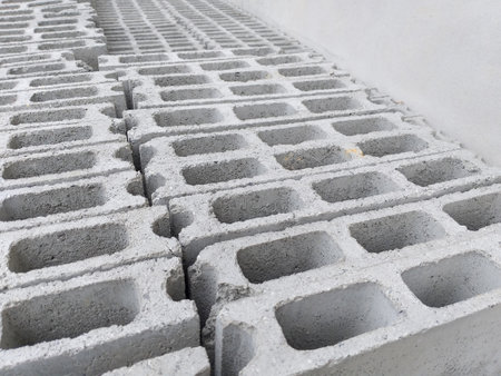 close up cement brick in industry site