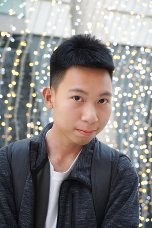close up young man in Bangkok Thailand