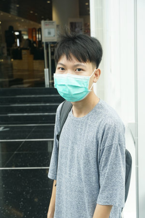 close up young man in Bangkok Thailand