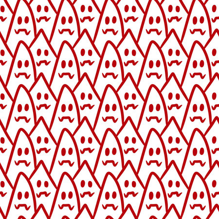 seamless pattern of cute monster cartoonの写真素材