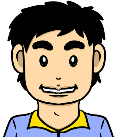 art cute face man cartoonの写真素材