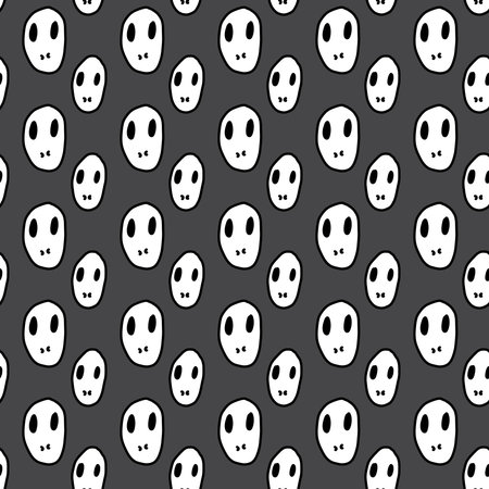 seamless pattern of cute monster cartoonの写真素材
