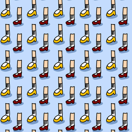 seamless pattern of leg cartoonの写真素材