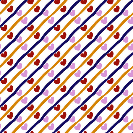 seamless pattern of heart shape