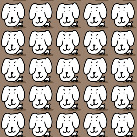 seamless pattern of cute dog cartoon backgroundの写真素材