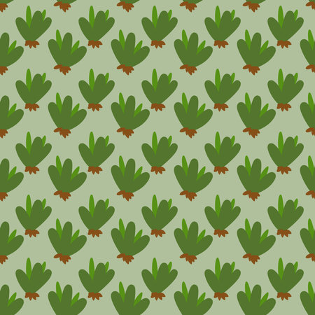seamless pattern of green plant backgroundの写真素材