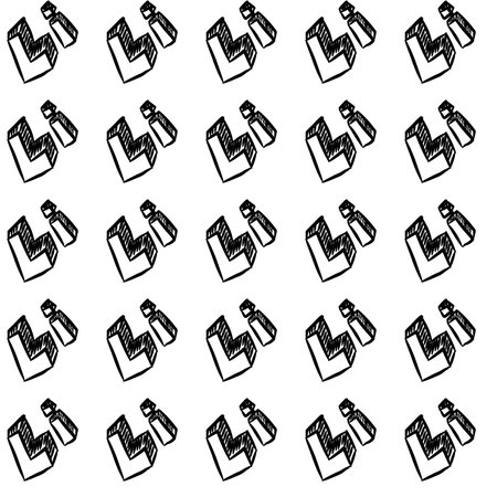 seamless pattern of text LIの写真素材