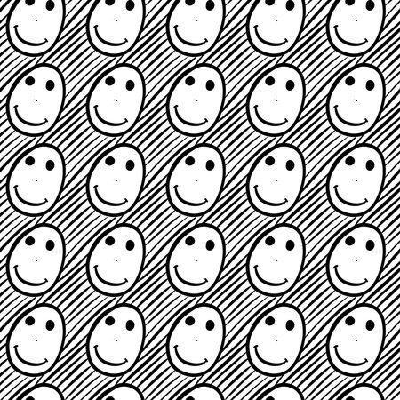 seamless pattern of cute cartoon backgroundの写真素材