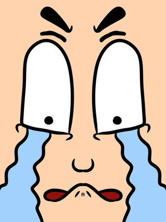 cute face man cartoon backgroundの写真素材