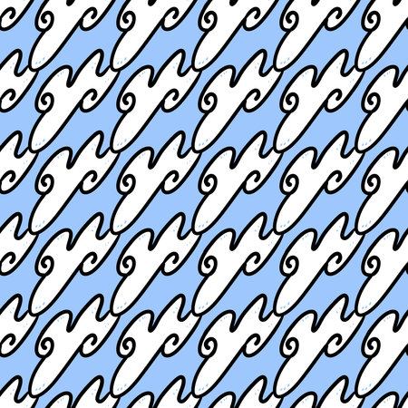 seamless pattern of cute cloud cartoon