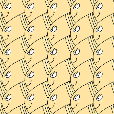 seamless pattern of cute cartoon backgroundの写真素材