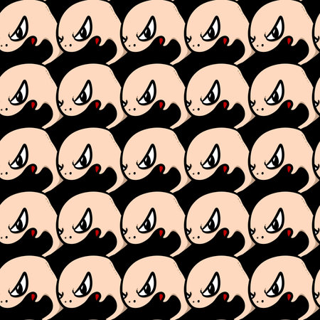 seamless pattern of cute cartoonの写真素材